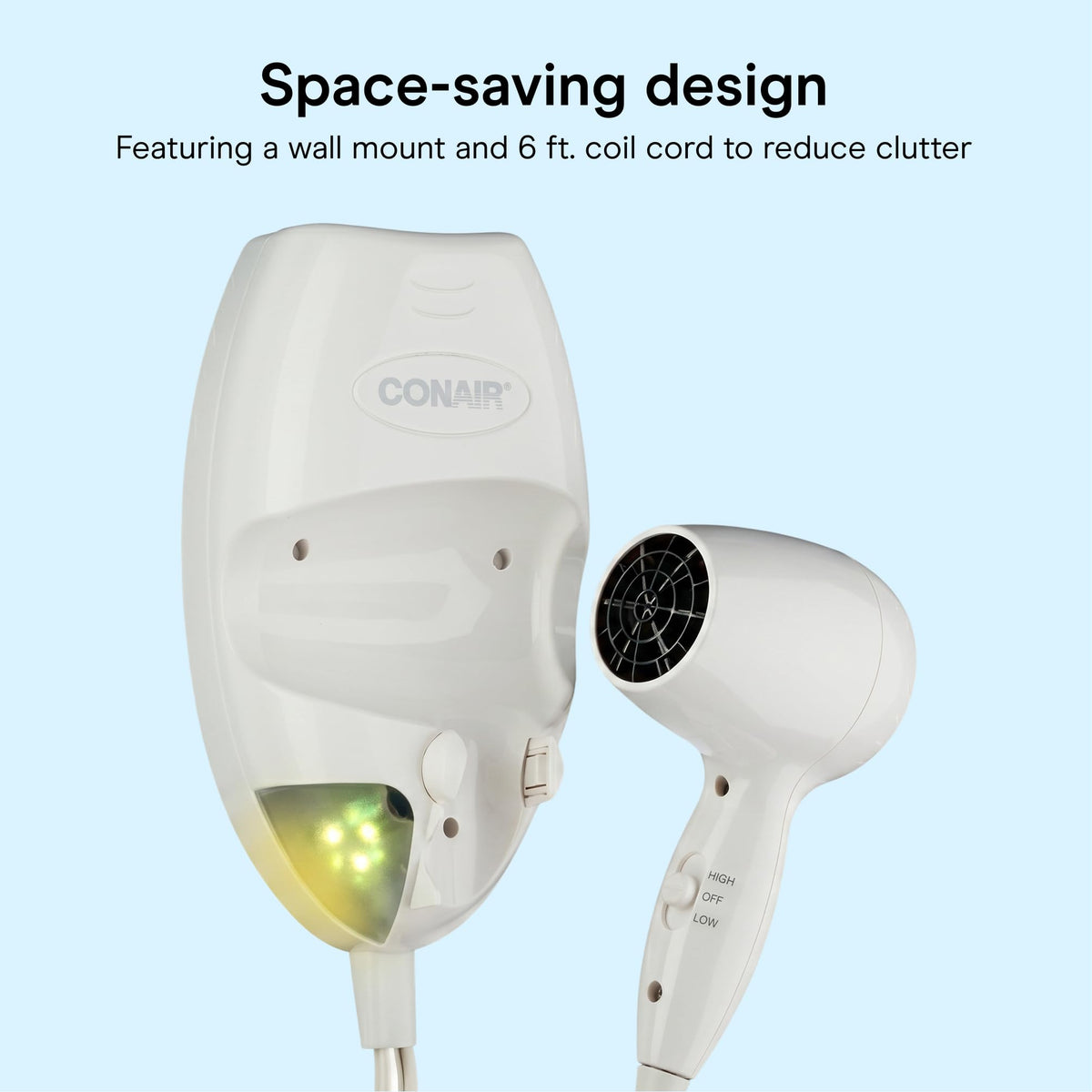 Conair in a guest bathroom setting showing convenience for travelers and hosts