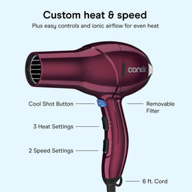 Conair round brush attachment delivering added volume and polished blowouts