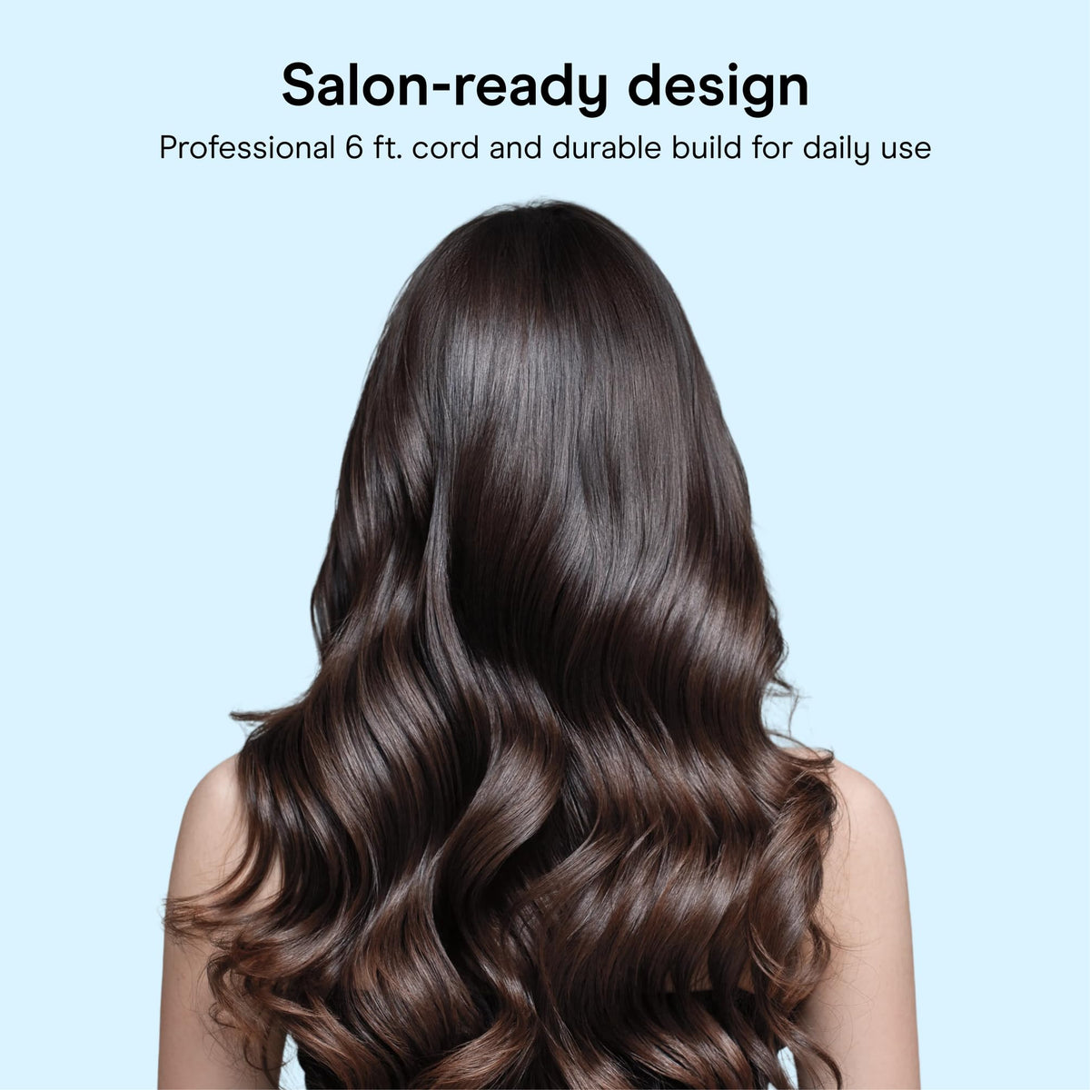 Conair dryer styled with round brush for smooth, voluminous blowout