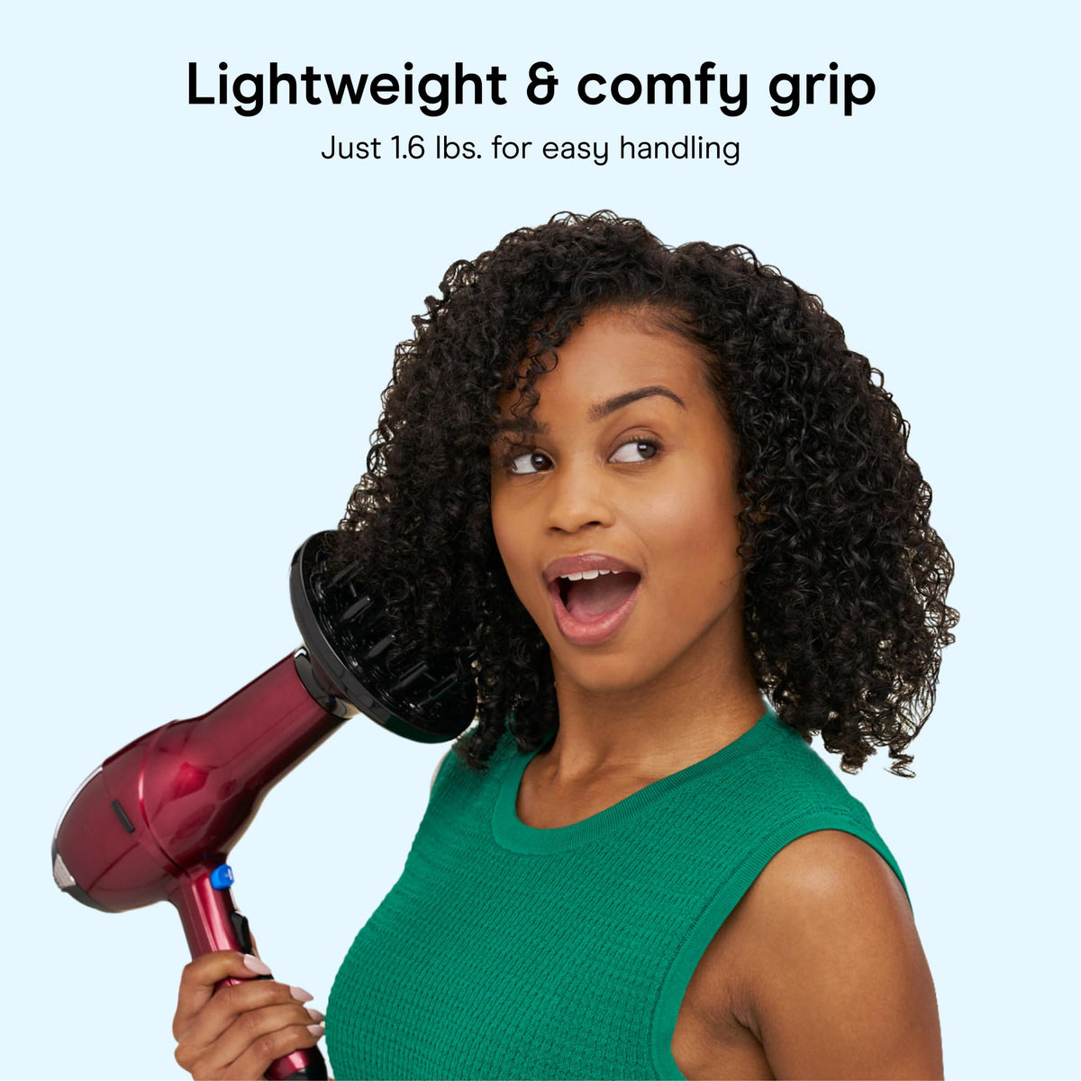 Conair dryer controls and handle for comfortable grip and quick adjustments