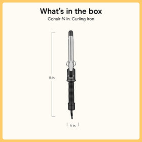 Conair curling iron dual-voltage label for travel convenience and safety