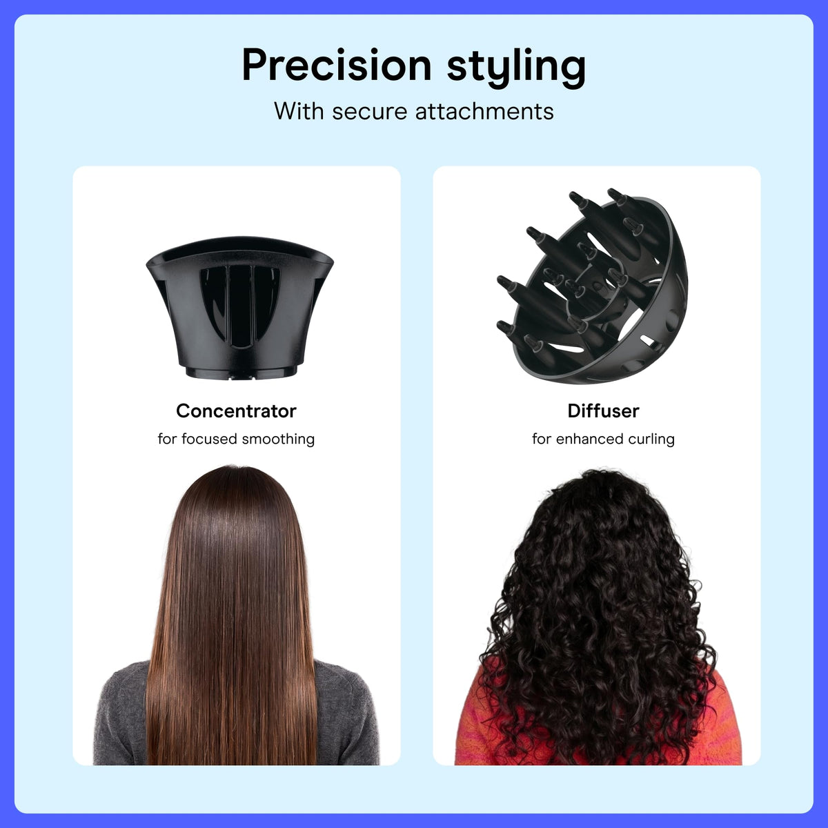 Conair diffuser attachment emphasizing curl-friendly volume and airflow