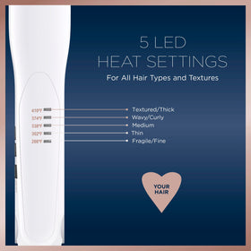 Conair LED temperature controls visible for precise heat selection and safer styling