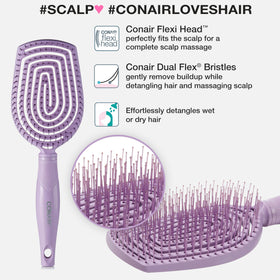 Conair Flexi Head bending to scalp contours for soothing massage