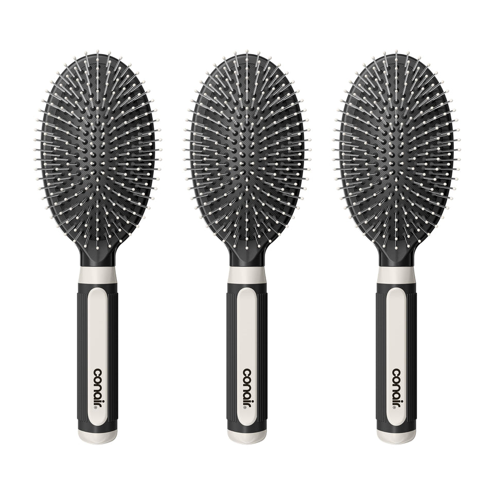 Conair brush pack front view showing three brushes and convenience