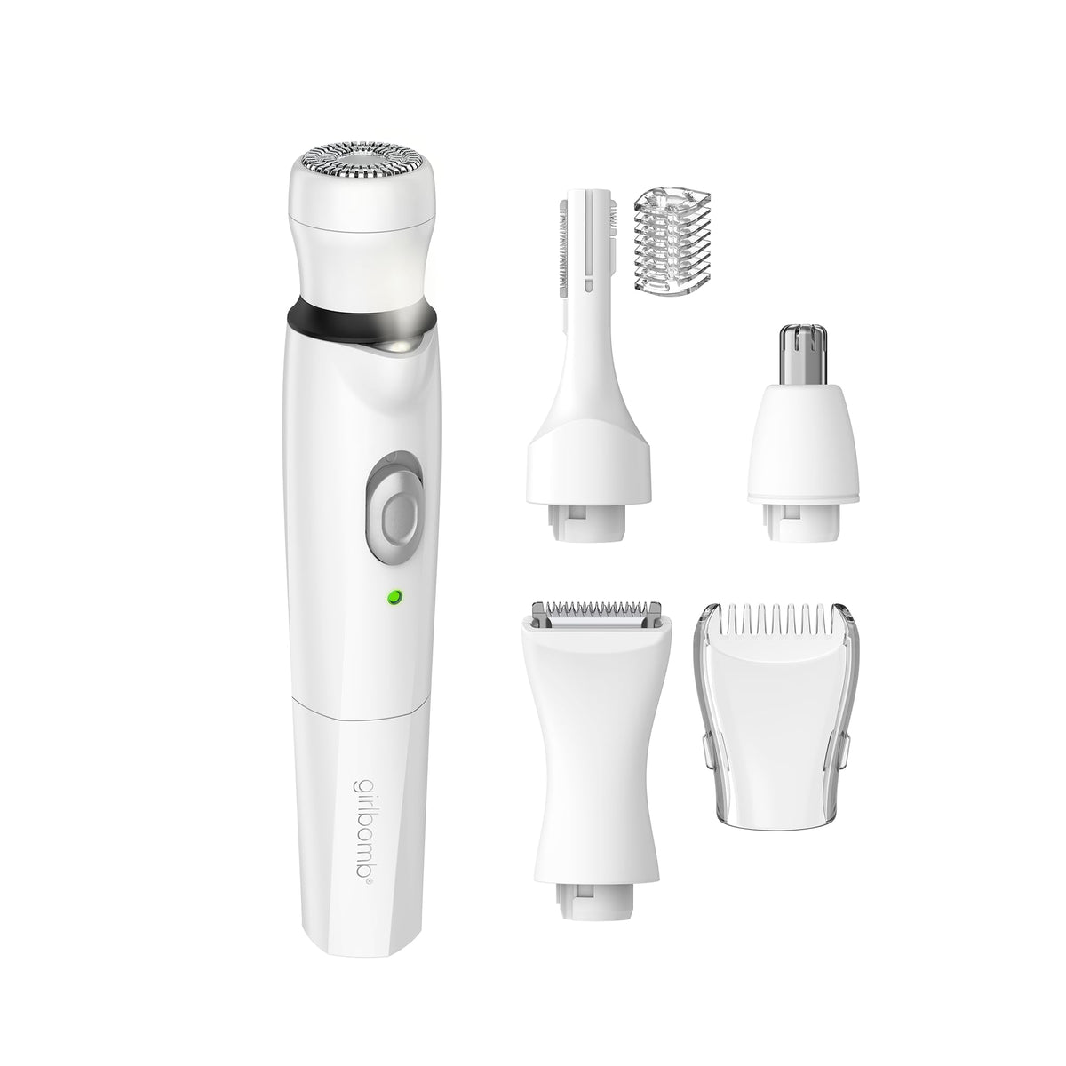 Conair Girlbomb front view showing compact cordless trimmer and grip for easy handling