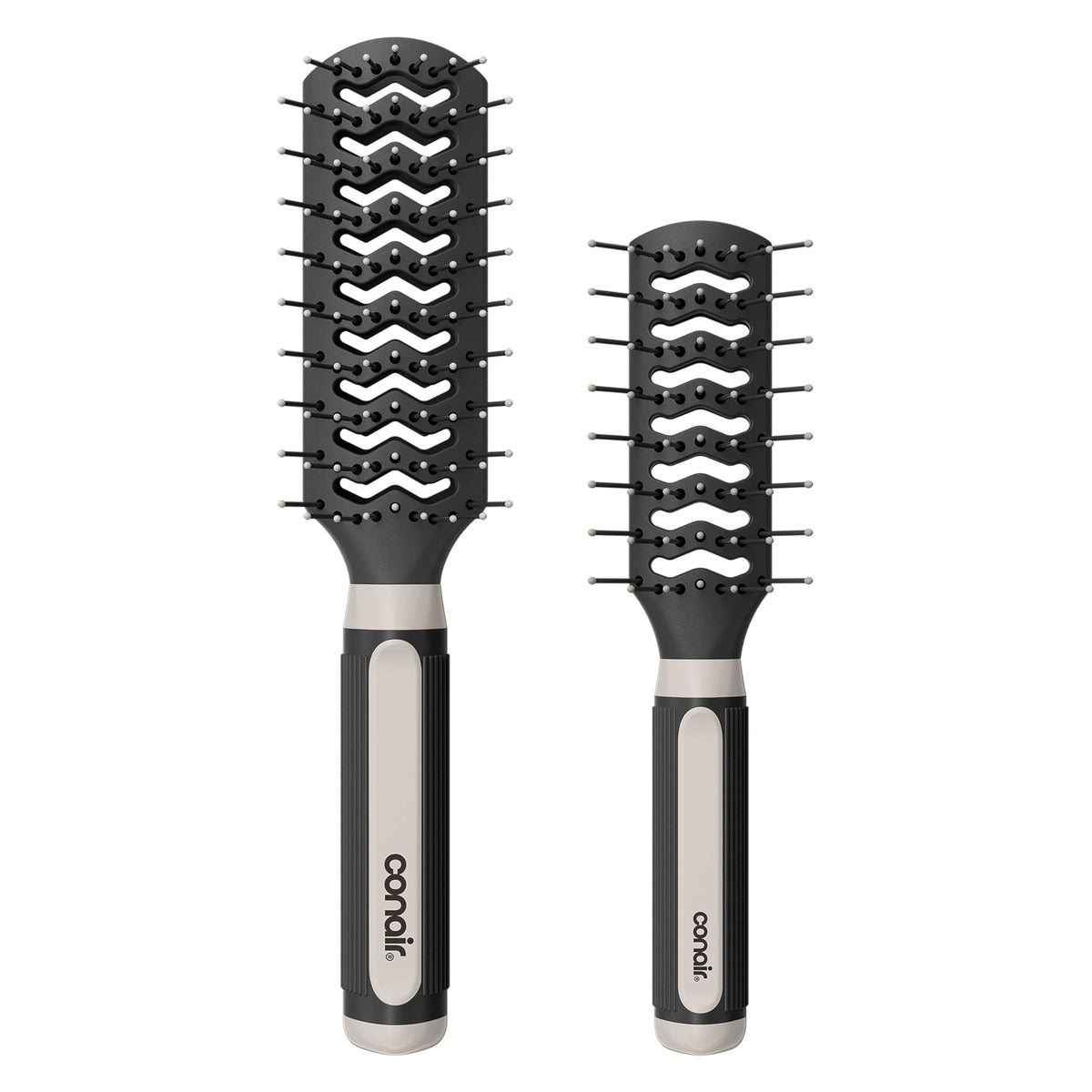 Conair front packaging showing both brushes and benefits