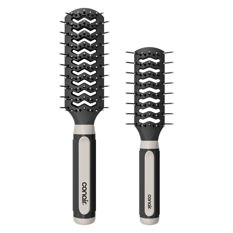 Conair front packaging showing both brushes and benefits