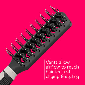 Conair vented bristle close-up illustrating improved airflow and speed