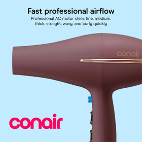 Conair side view with concentrator attached for precise styling