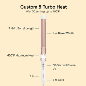 Conair handle and controls detail for precise temperature selection