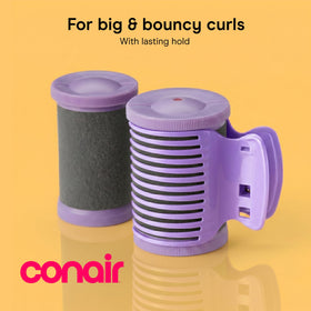 Conair roller close-up showing ceramic core and even heat distribution benefit