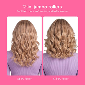 Conair lineup of eight heated rollers demonstrating even heat for uniform curls