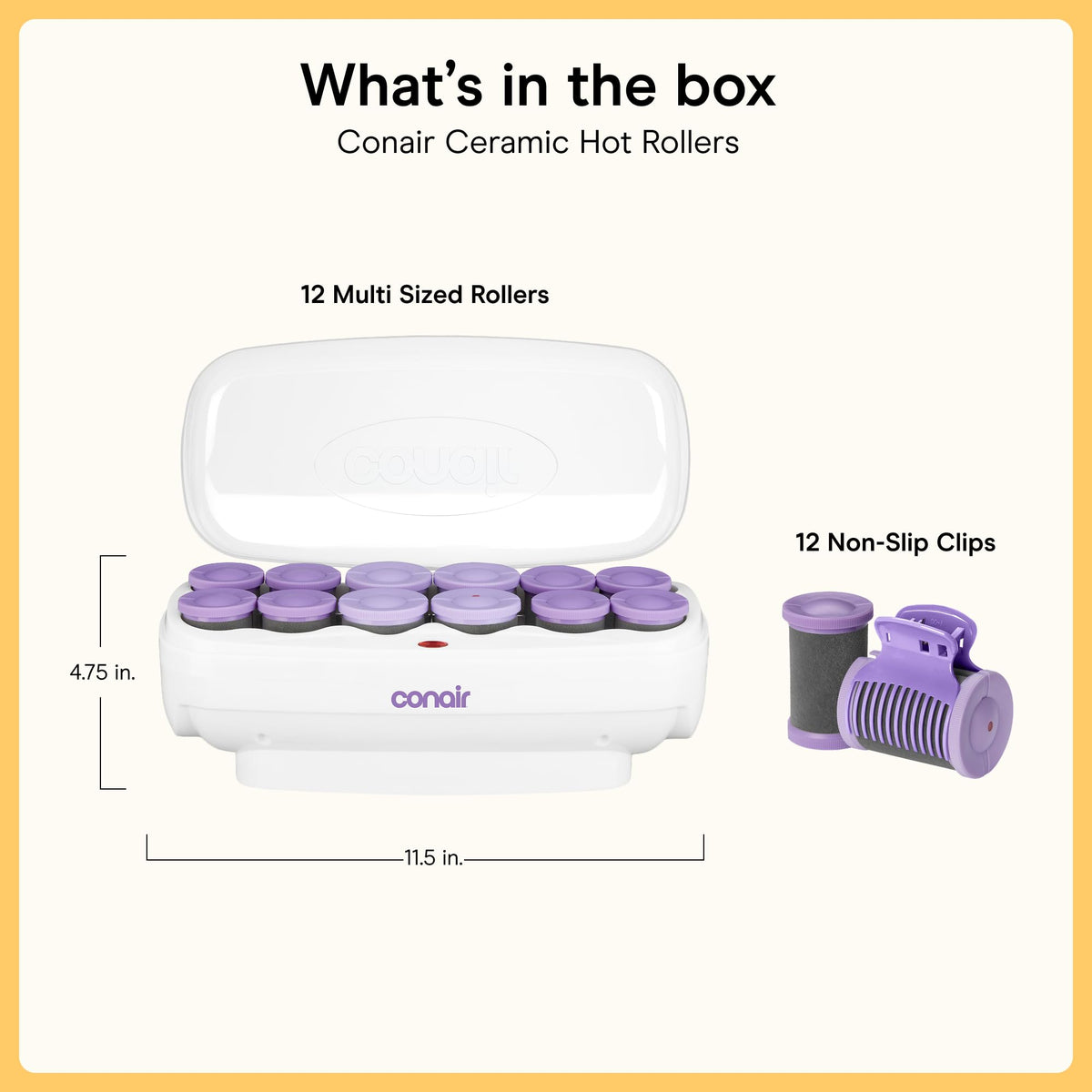 Conair velvet flocking closeup illustrating gentle grip and reduced hot spots