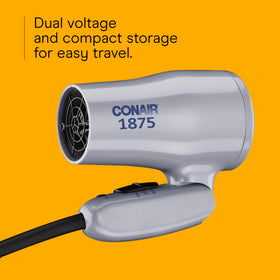 Conair held in hand for size comparison demonstrating easy handling