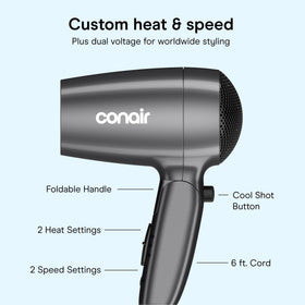 Conair held in hand illustrating lightweight 1 lb feel and comfortable handling benefit