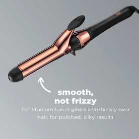Conair INFINITIPRO close-up of titanium barrel texture for even heat and frizz reduction
