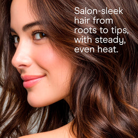 Conair InfinitiPRO blowout brush head demonstrating shaping and smoothing action