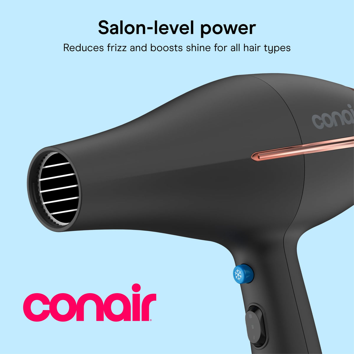Conair InfinitiPRO back filter detail highlighting removable filter for easier maintenance and longer life