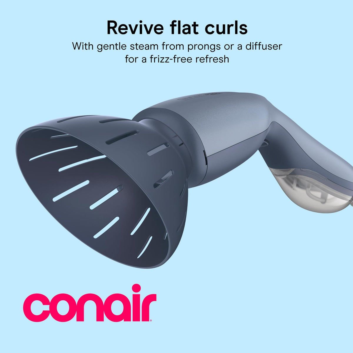 Conair INFINITIPRO 7-inch diffuser attachment dispersing steam evenly for defined curls