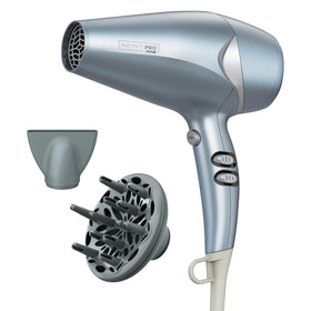 Conair InfinitiPRO front view showing sleek body and attachments for versatile styling