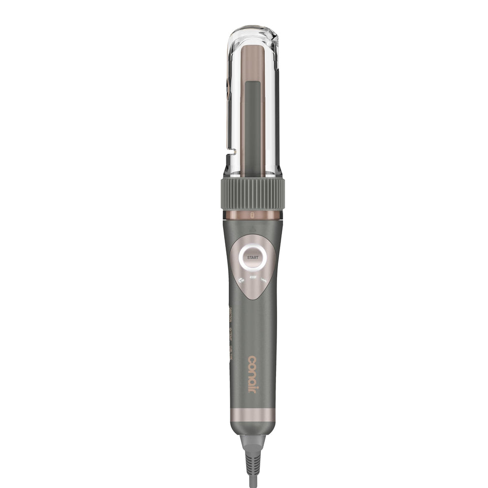 Conair InfinitiPRO front view showing compact auto-curl design and portability benefit