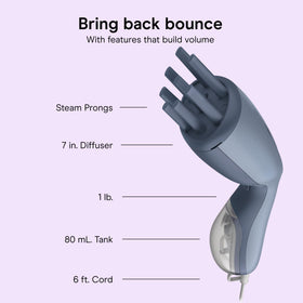 Conair INFINITIPRO refillable 80mL tank close-up for quick refills and simple cleaning