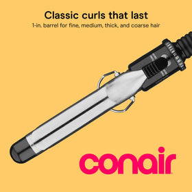 Conair barrel close-up showcasing multi-layer technology for even heat distribution