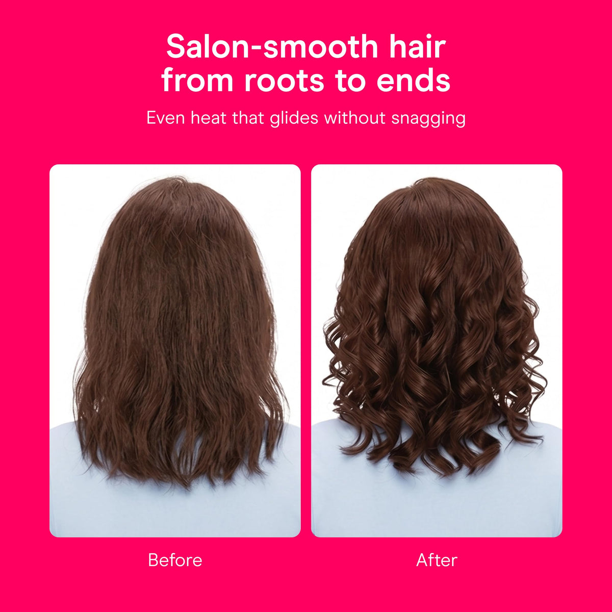 Conair instant heat nylon bristles detail demonstrating smooth glide and reduced pulling