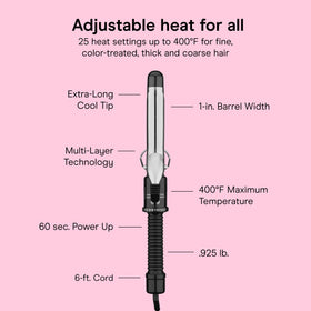 Conair extra-long cool tip detail for safer handling and improved control