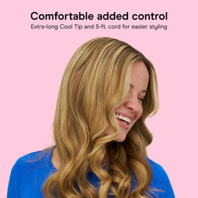 Conair five-foot cord and plug showing flexible reach and easy maneuverability