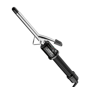 Conair front view of curling iron showing compact design and clamp for quick styling