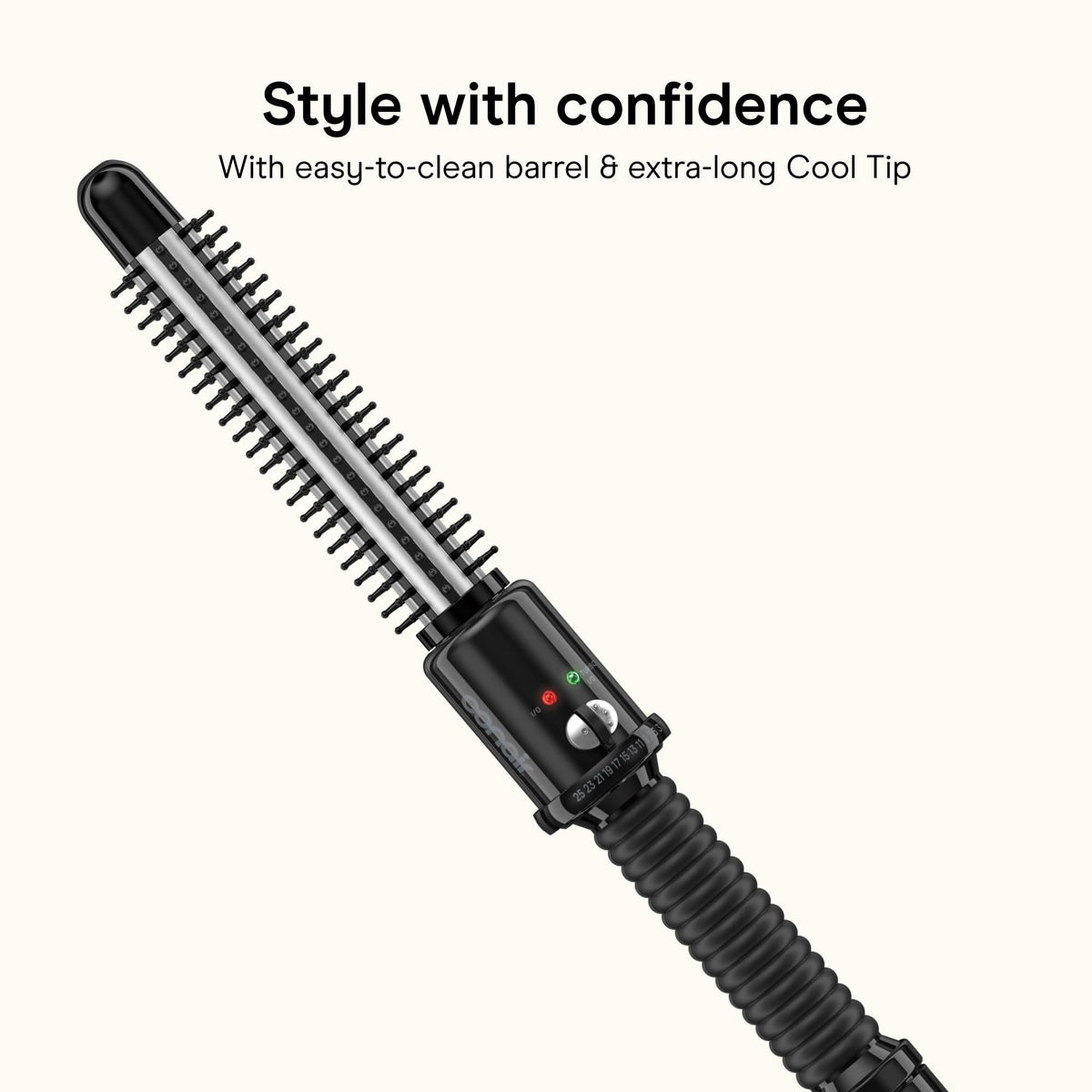 Conair instant heat held in hand showing lightweight design for easy, fatigue-free use
