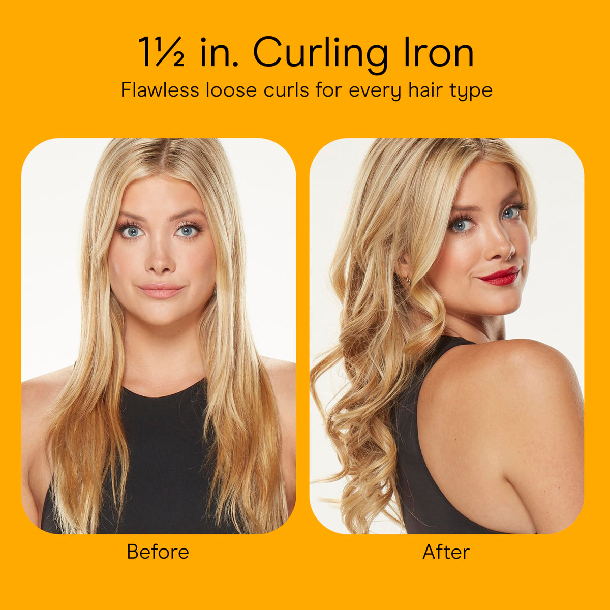 Conair soft loose waves result showcasing smooth frizz-reduced finish