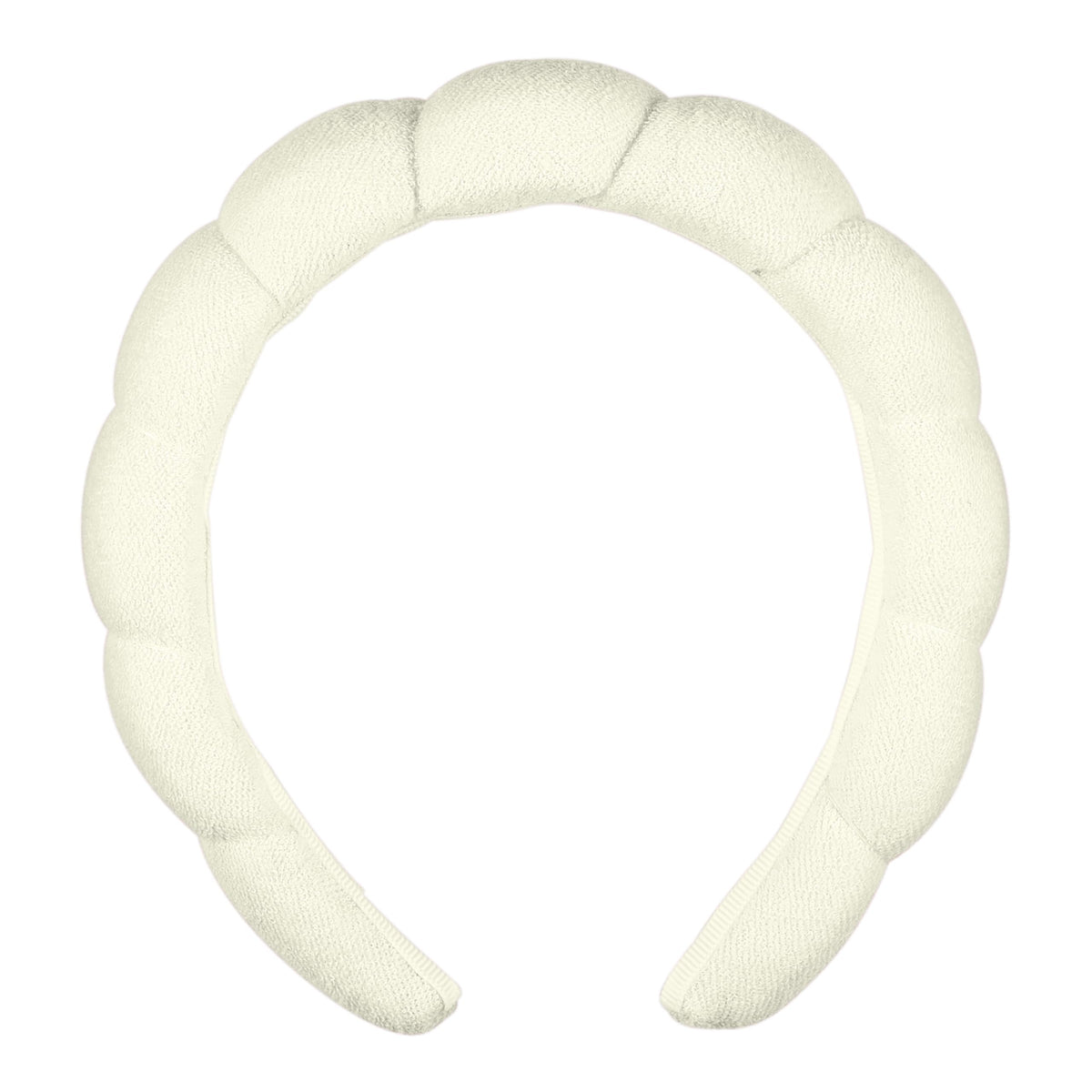 Conair ivory front view headband showing clean design and easy hair control
