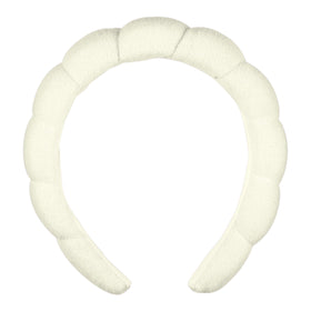 Conair ivory front view headband showing clean design and easy hair control