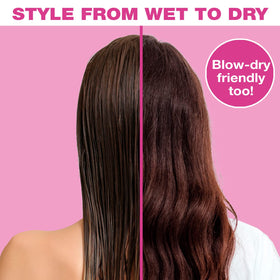 Conair Knot Dr brushing dry hair for smooth, snag-free styling