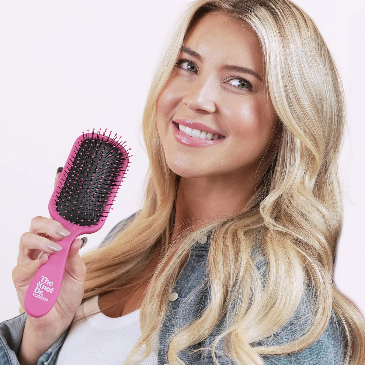 Conair Knot Dr detangling wet hair safely during shower routine