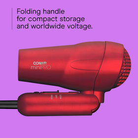 Conair Mini Pro vent close-up showing tourmaline-ceramic construction to reduce frizz