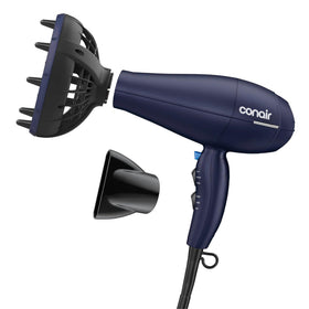 Conair dryer front view showing diffuser and sleek body for easier styling