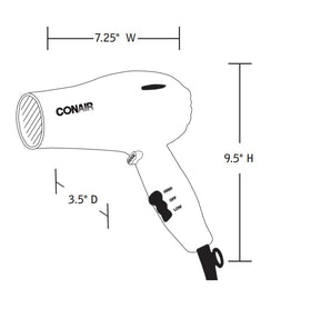 Conair concentrator nozzle detail showing focused airflow for precise styling