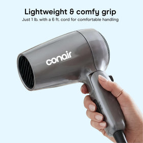 Conair dual-voltage label near plug showing international travel readiness benefit