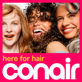 Conair retail packaging and included items displayed for what’s in the box