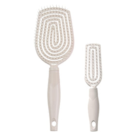 Conair paddle brush front view showing wide panel and smoother detangling