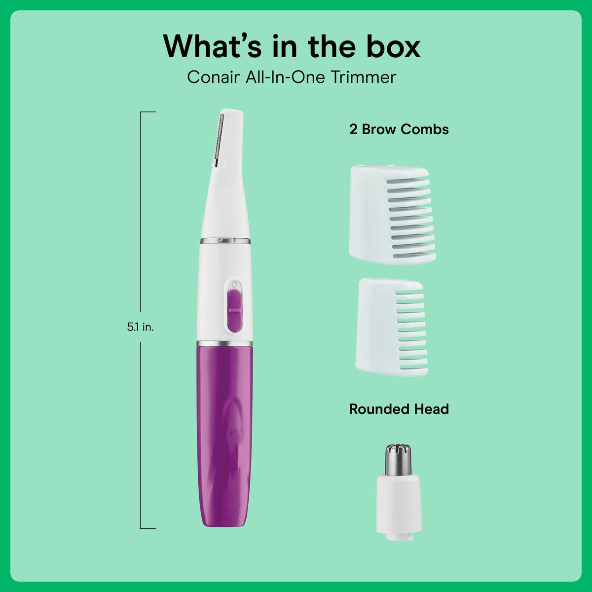 Conair removable cutting head rinsed under water for simple cleaning
