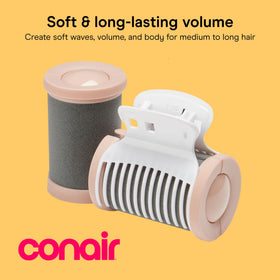 Conair close-up of ceramic flocked roller texture protecting hair