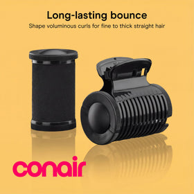 Conair roller velvet texture close-up for gentle grip and reduced pulling