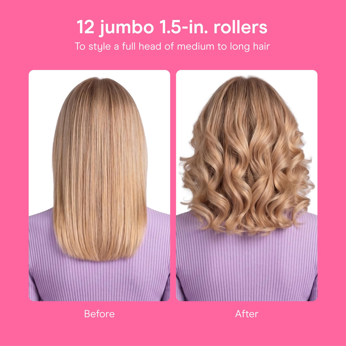 Conair rollers heating in base ready in 85 seconds for quick styling