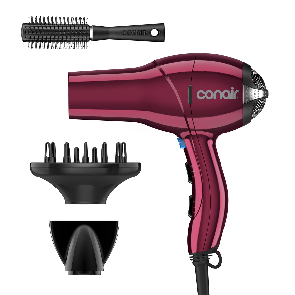 Conair Salon Hair Dryer front view showing sleek design and easy styling