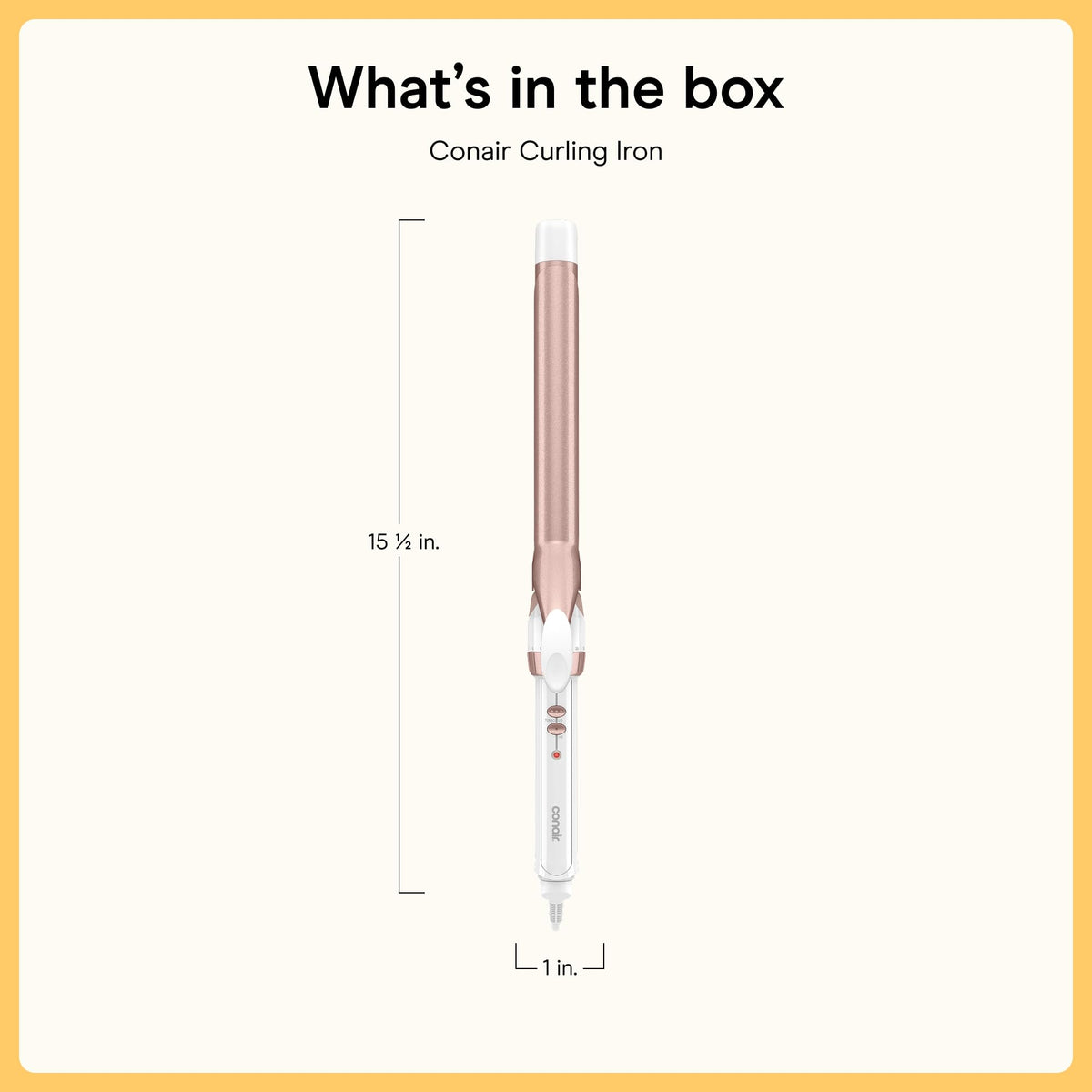Conair held in hand to show 16-ounce balanced weight advantage